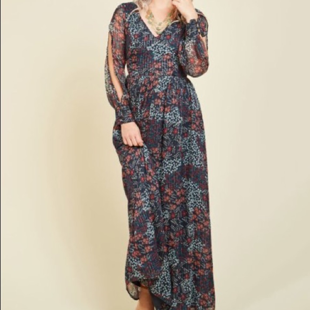 ModCloth Floral Boho Maxi Dress